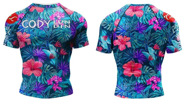 Collection of various athletic shirts with different designs and colors.